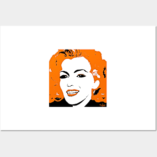 Marilyn so Lovely in Orange and Black Posters and Art